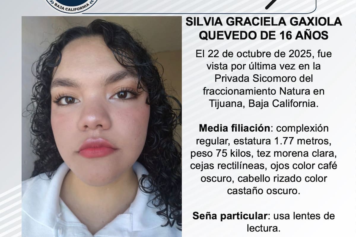 Se busca a Silvia Graciela Gaxiola Quevedo de 13 años de edad