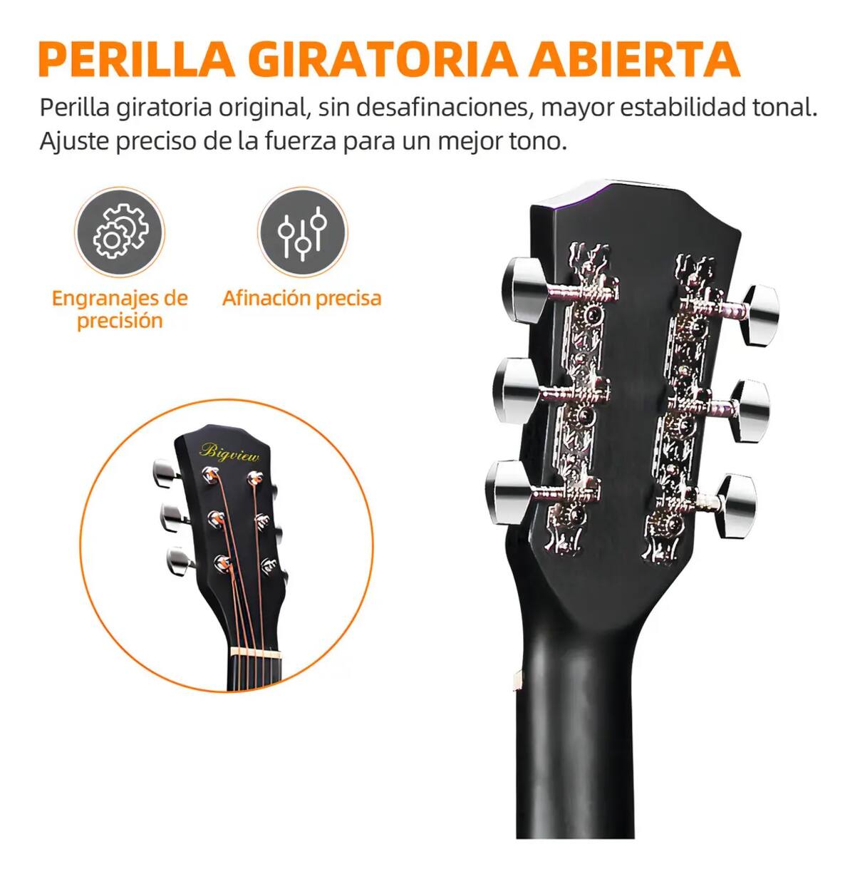 Guitarra acústica clásica Bigview | Mercado Libre
