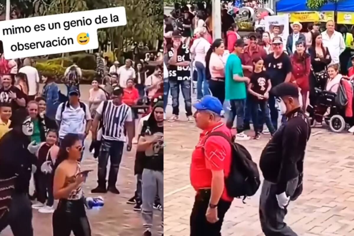 “Es un genio de la observación”: Hombre disfrazado de mimo causa sensación en redes sociales por sus habilidades de imitación