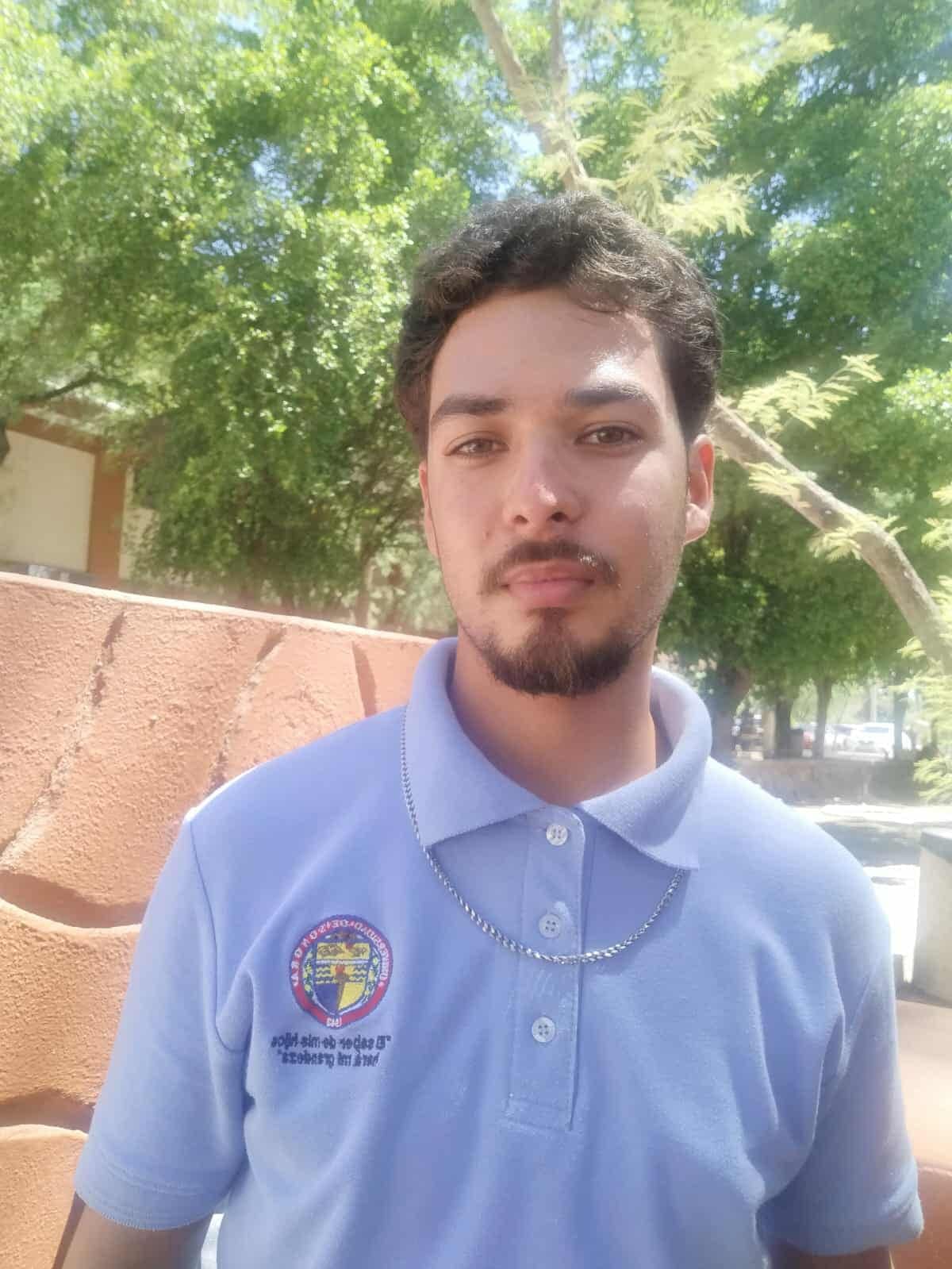 Martín Fernando Achavarría, estudiante de la Universidad de Sonora. | Crédito: Leonor Hernández