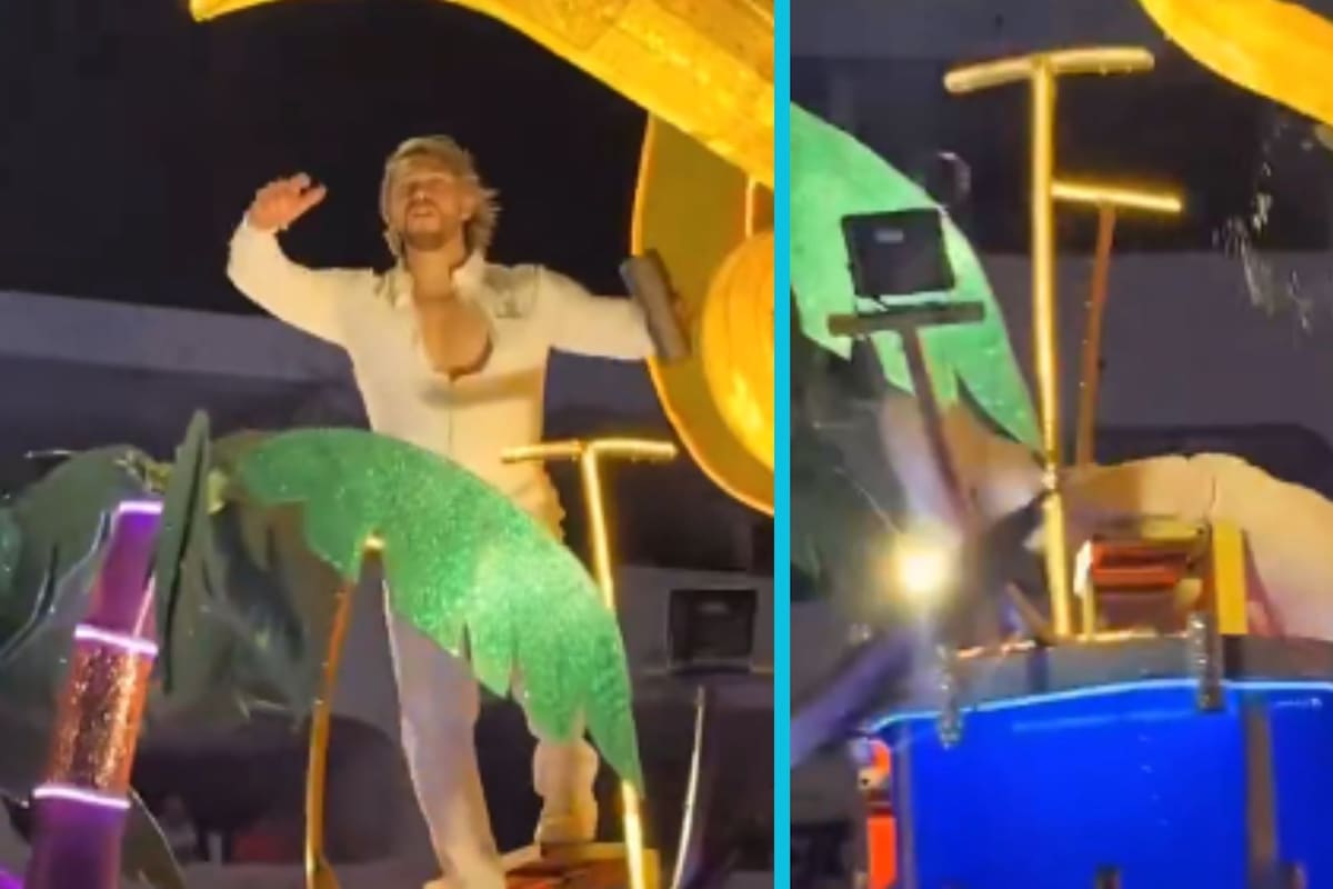 Aldo de Nigris sufre aparatosa caída en pleno desfile en el Carnaval de Mazatlán: ¿cuál es su estado de salud?