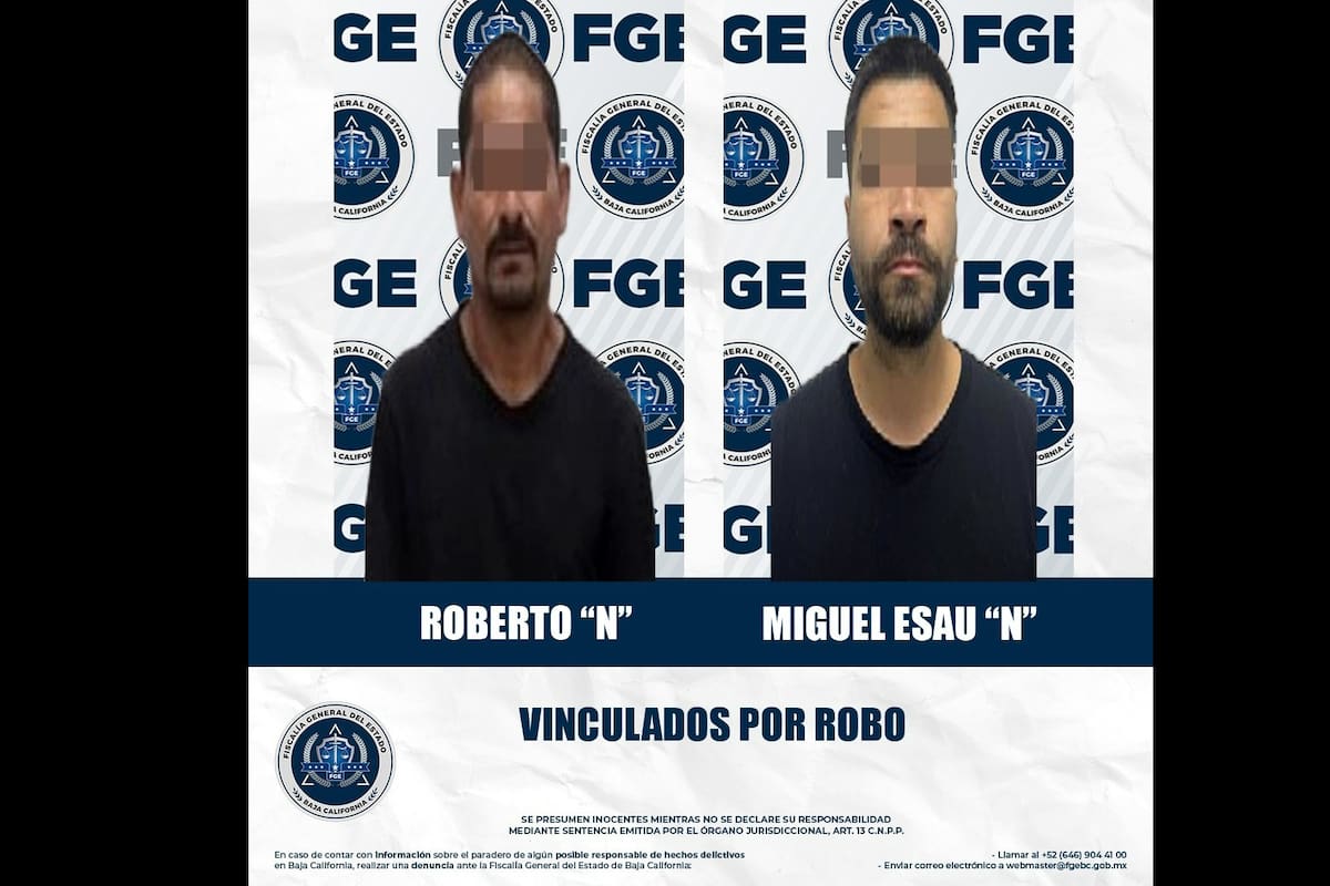 Van a proceso por robos con violencia en Mexicali