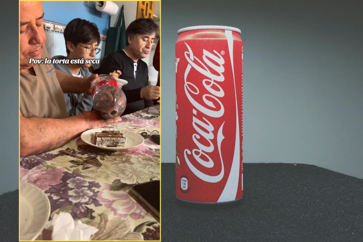 “Hasta la diabetes se asusta”: hombre se vuelve viral por remojar su pastel en Coca-Cola