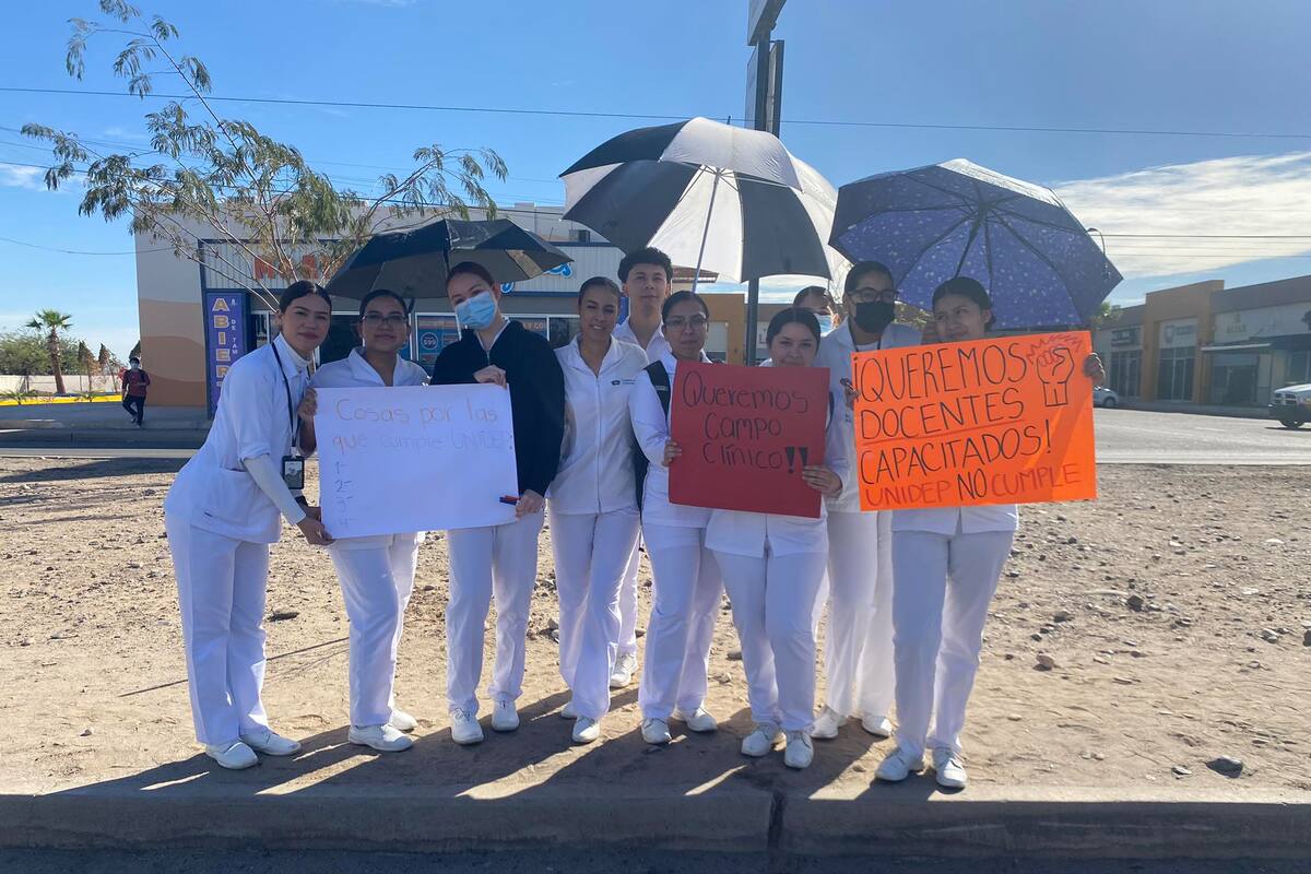 Estudiantes de Ciencias de la Salud de la Unidep se manifiestan para exigir mejoras académicas