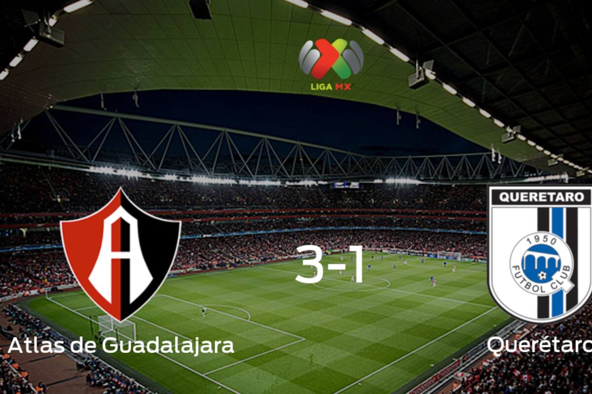 Atlas de Guadalajara doblega a Querétaro por 3-1