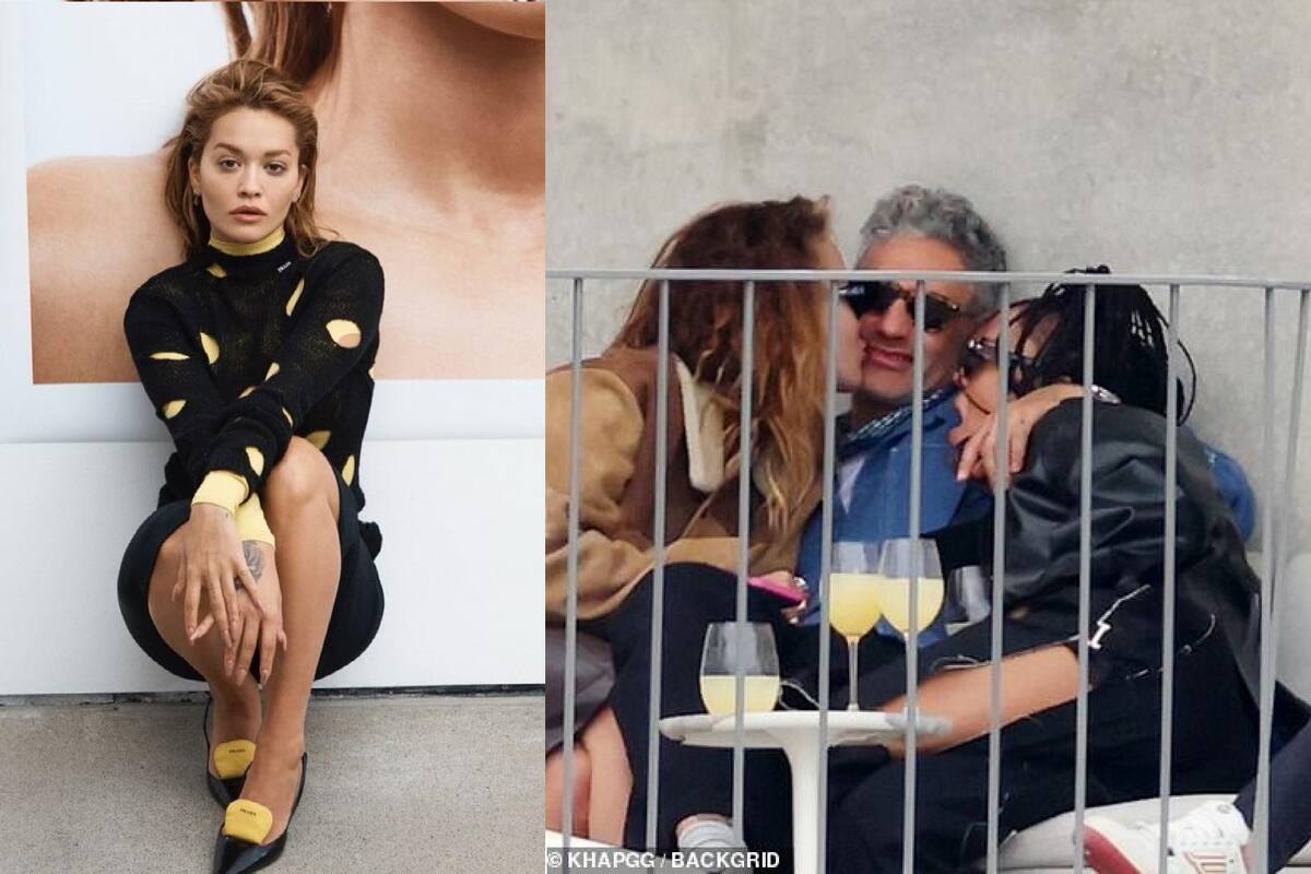 ¡Beso triple! Así comparte Rita Ora a su novio con otra chica