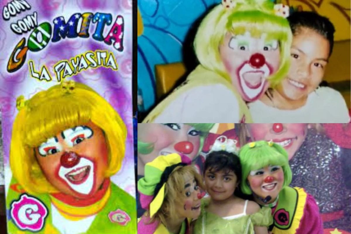 Así lucía Gomita cuando era payasita.