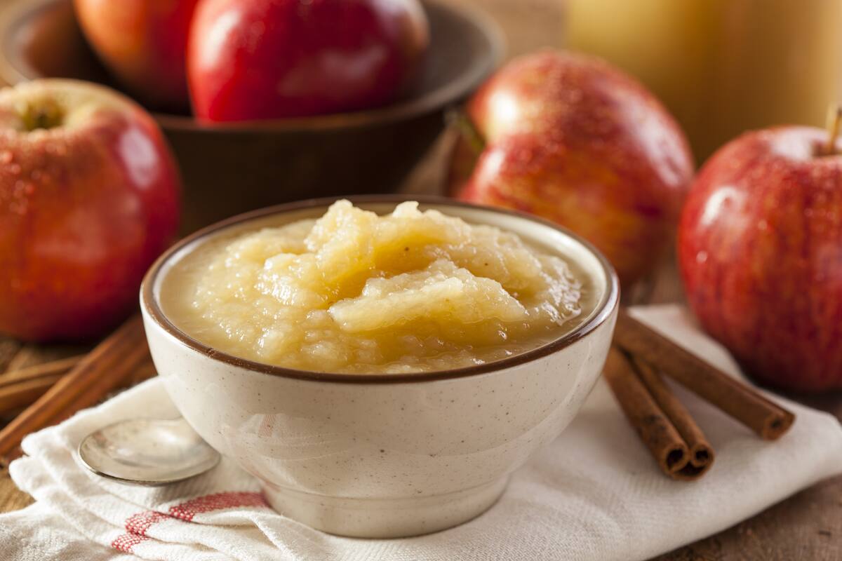 Puré de manzana casero