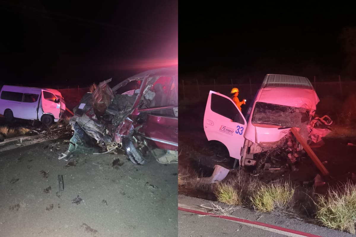 FGJES investiga choque frontal en Hermosillo; murieron tres personas