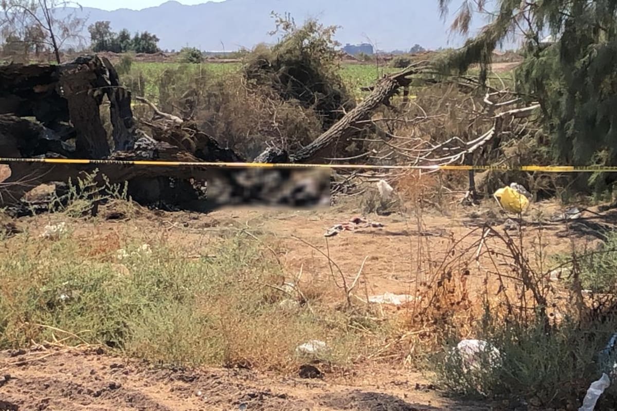 Cuerpo calcinado es localizado al este de Mexicali