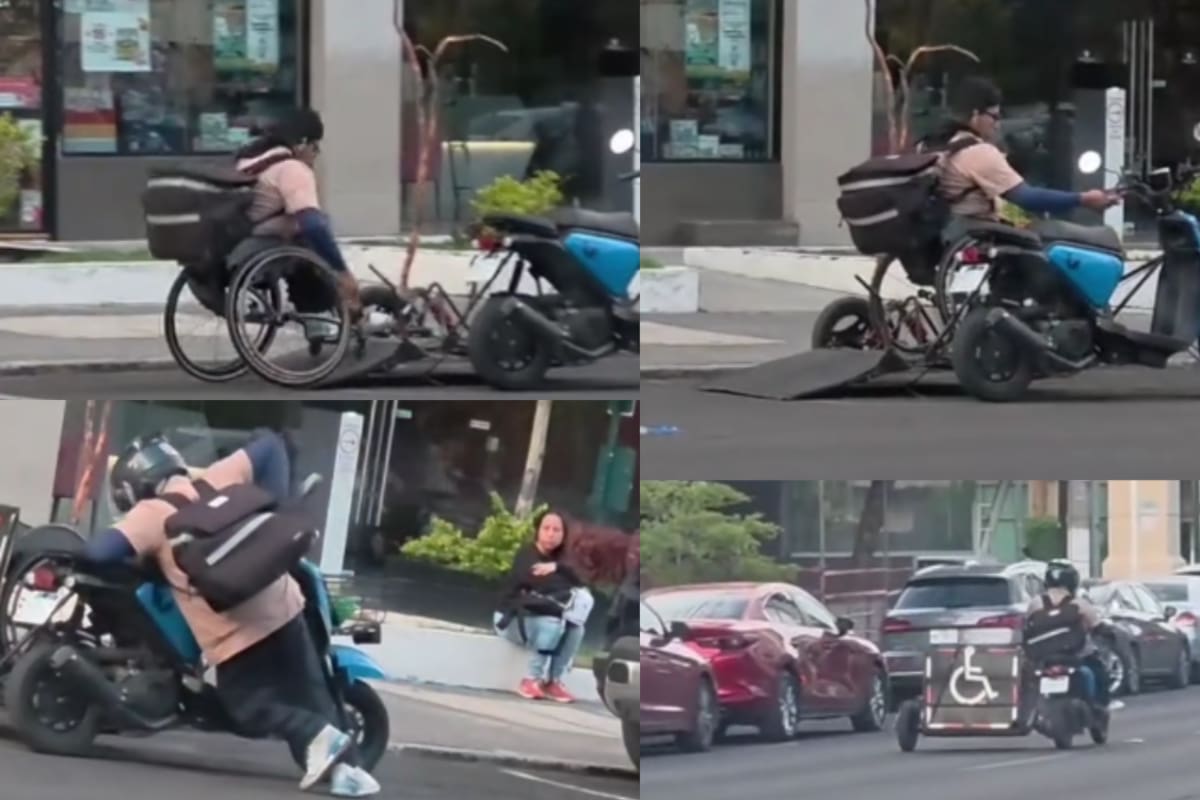 Captan video de repartidor que hace sus entregas en silla de ruedas; Italika y Ricardo Salinas Pliego piden ayuda para encontrarlo