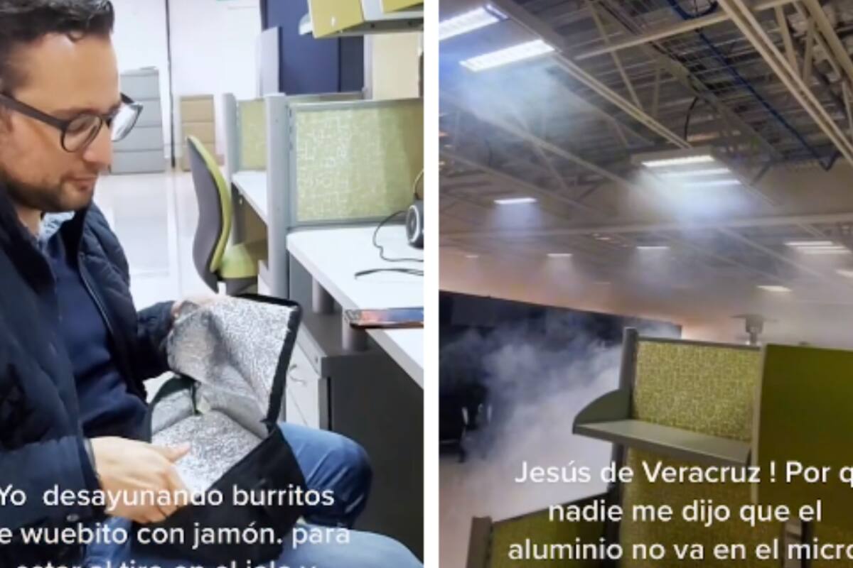 TikTok: Calienta su comida en el microondas de su oficina y casi provoca un incendio