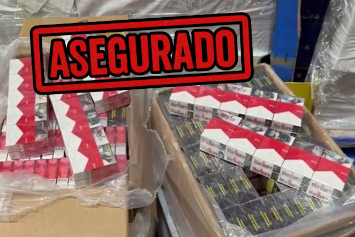 Golpe al contrabando en el AICM: más de 88 toneladas de cigarrillos piratas valuados en millones de pesos