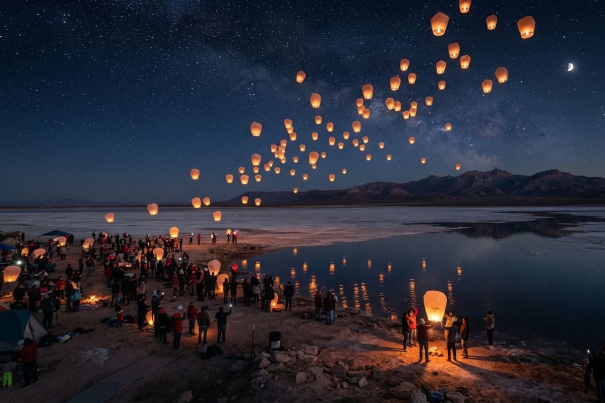 Sin autorización ni permisos ambientales, anuncian Festival de 3 mil 800 globos de cantoya en Laguna Salada