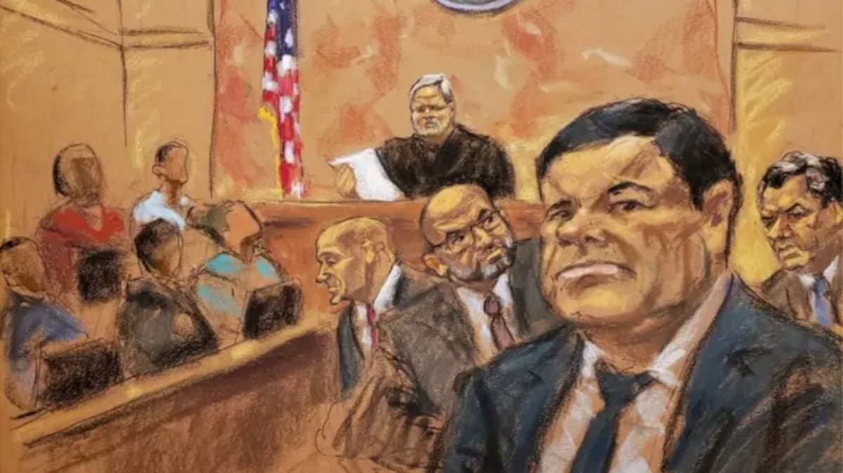 Ismael "El Mayo" Zambada en juicio en Nueva York.