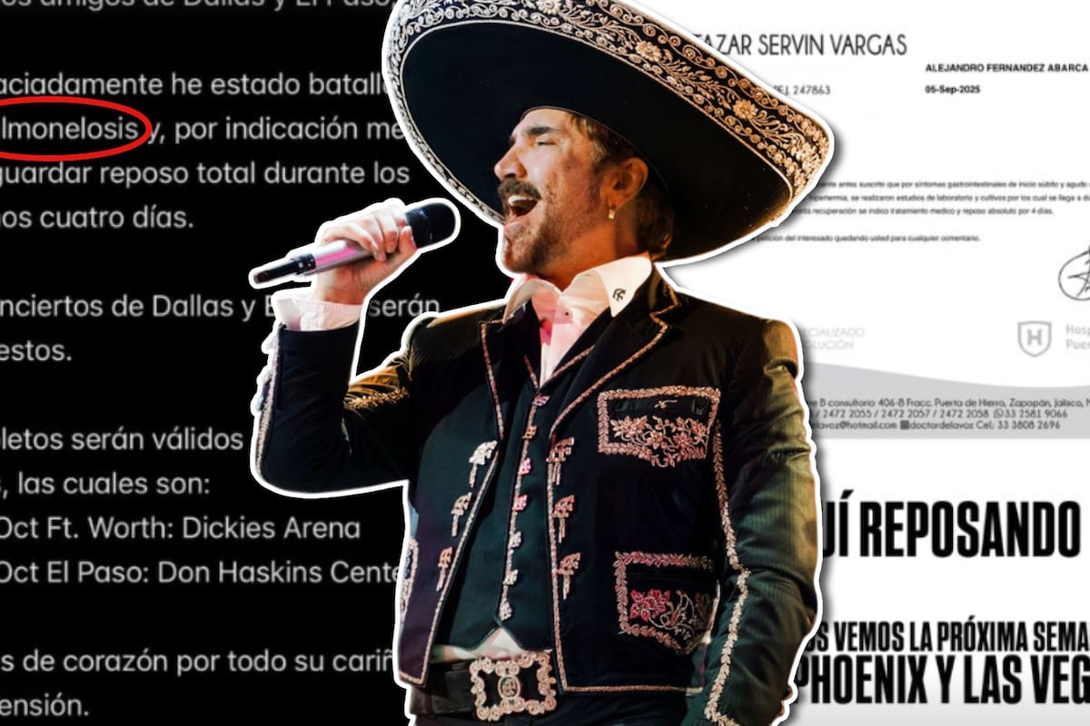 Alejandro Fernández cancela conciertos en Texas por complicaciones de salmonelosis: ¿cuál es su estado de salud?