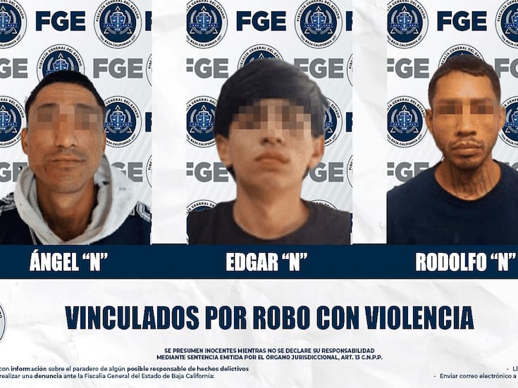 Tres sujetos enfrentan proceso por diversos robos con violencia