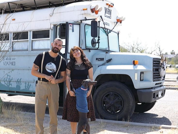 Kriper y Lidya llegan a Sonora: viajan por México en autobús convertido en hogar
