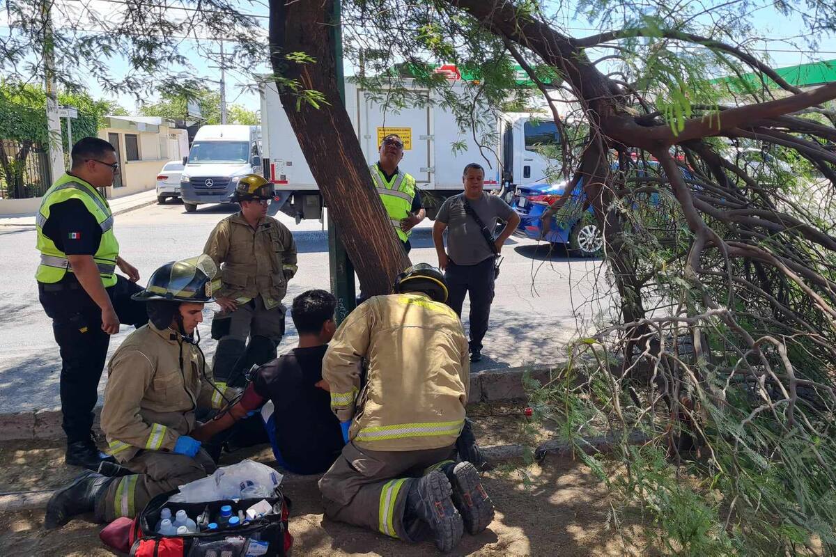 Joven lesionado tras caerle una rama de mezquite en la colonia Balderrama, en Hermosillo
