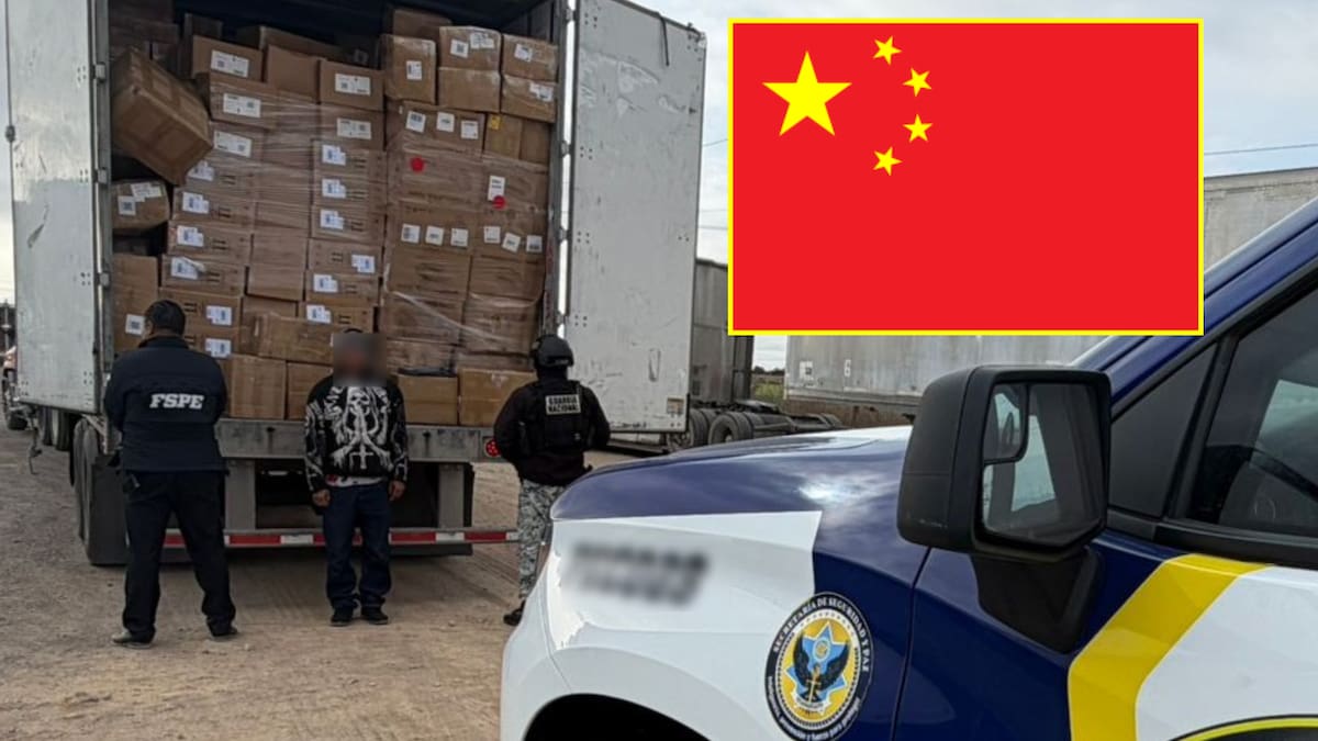 Aseguran tráiler con 24 toneladas de electrónicos chinos valuados en 5 millones de pesos en Guanajuato