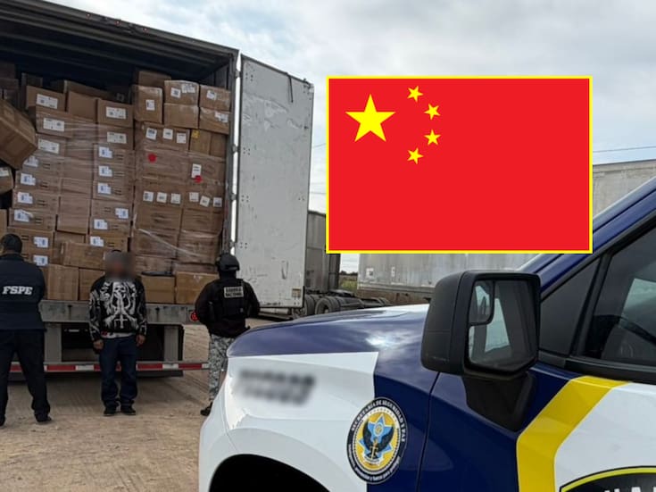 Aseguran tráiler con 24 toneladas de electrónicos chinos valuados en 5 millones de pesos en Guanajuato