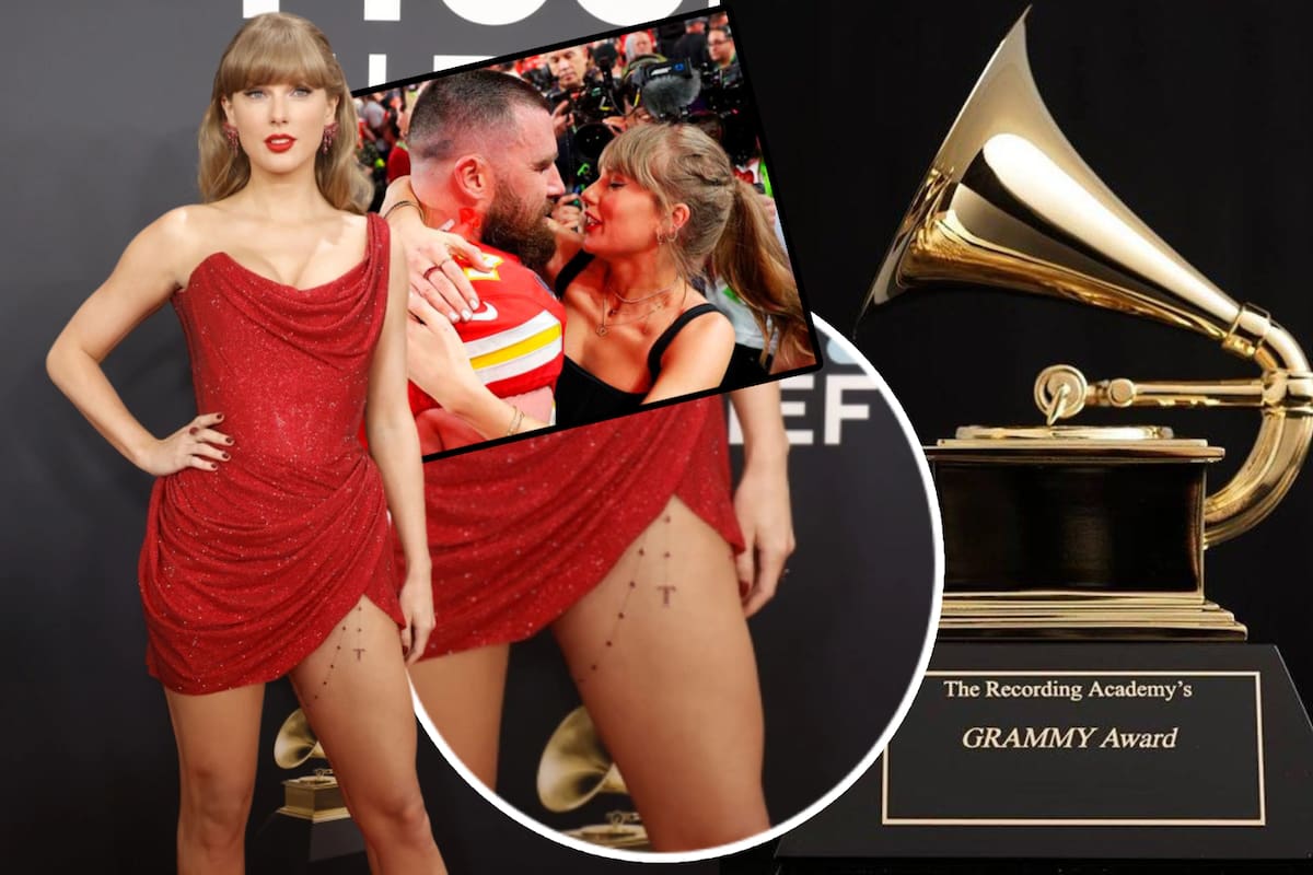 ¿T de Travis? Esto significa el oufit de Taylor Swift en los Grammys 2025