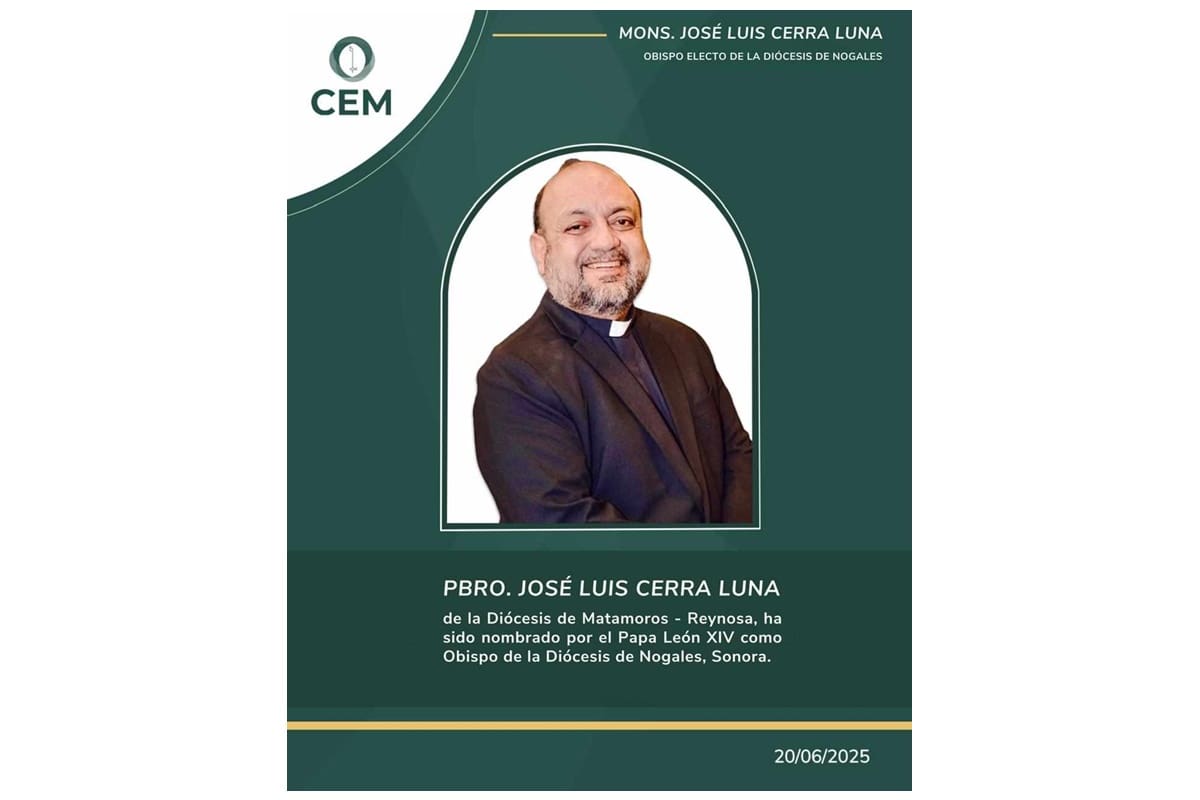 José Luis Cerra Luna es nombrado nuevo obispo para la Diócesis de Nogales por el Papa León XIV