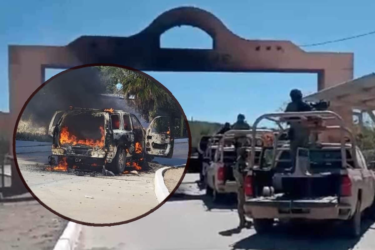 VIDEO: Se reportan varios vehículos incendiados y balaceras en el ejido El Claro de Santa Ana, Sonora
