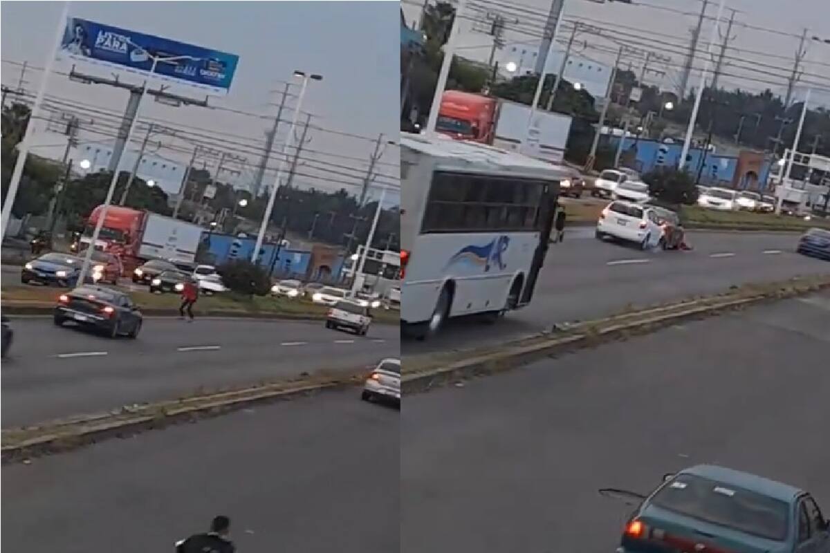 VIDEO: Hombre finge atropello y acaba arrollado de verdad