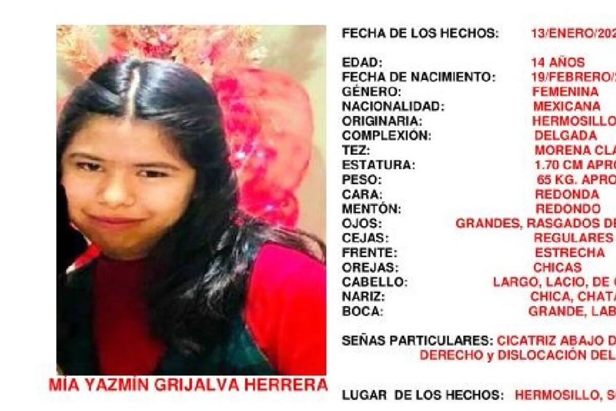 Activan Alerta Amber por Mía, menor extraviada en Dunas