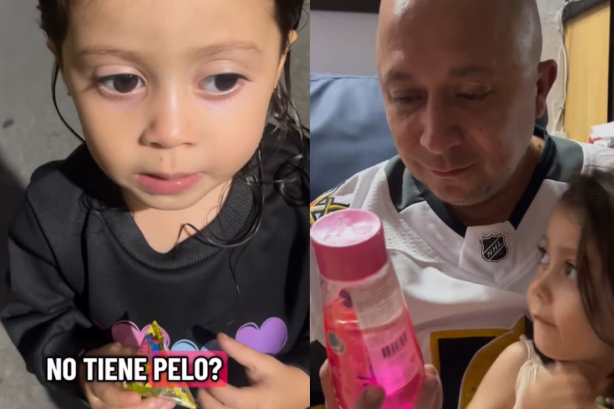Niña le regala shampoo a su papá calvo “para que le crezca el pelo” y se vuelve viral por su ternura