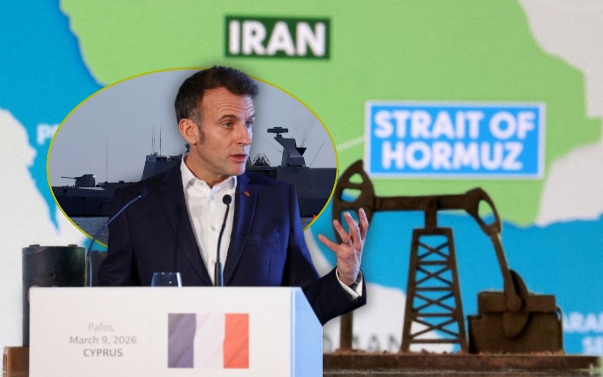 Macron prepara misión “defensiva” para reabrir el estrecho de Ormuz tras el salto de 28% del Brent en una semana y mientras el G7 analiza usar reservas para frenar el encarecimiento energético. | Crédito: REUTERS