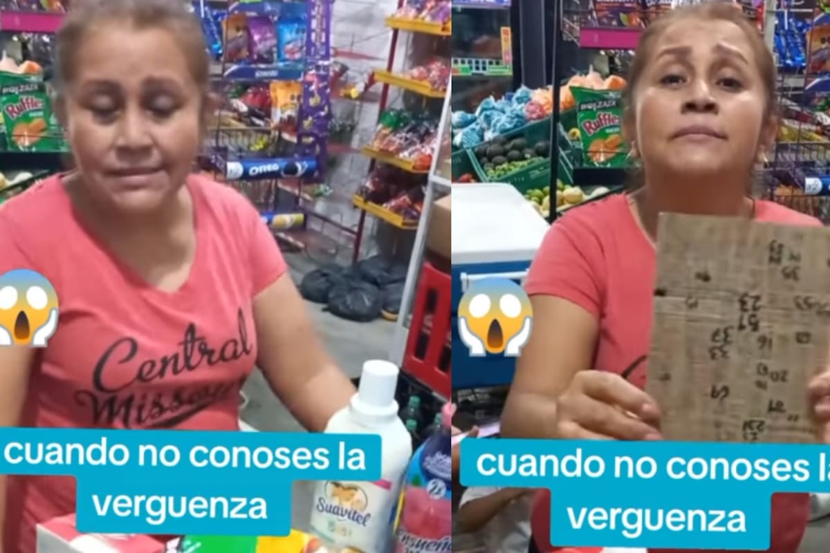 “¿Y por qué no me vas a fiar?”: Mujer es captada reclamando en una tienda por no fiarle más, pese a deber 30 mil pesos