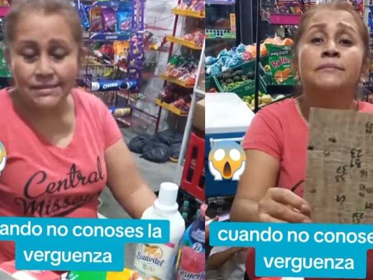 “¿Y por qué no me vas a fiar?”: Mujer es captada reclamando en una tienda por no fiarle más, pese a deber 30 mil pesos