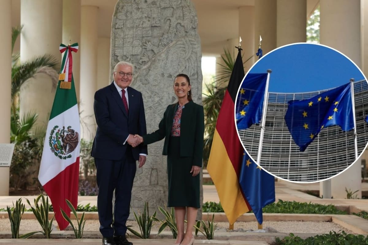 Claudia Sheinbaum recibe en Cancún al presidente de Alemania y sostienen reunión privada para revisar comercio, inversión y la actualización del tratado México-Unión Europea prevista para abril