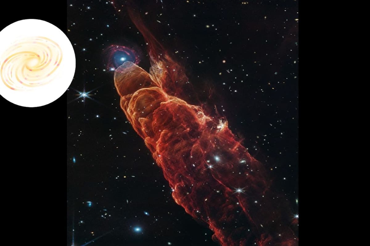 Telescopio James Webb revela la naturaleza de un tornado cósmico