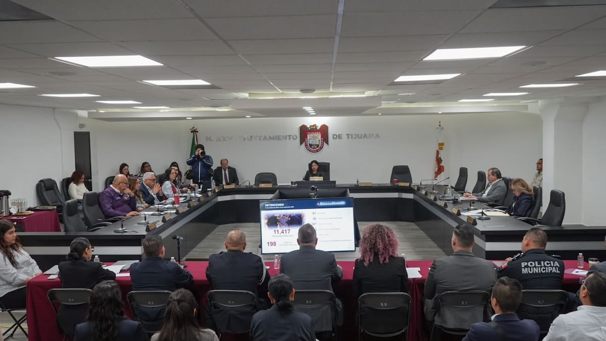José Alejandro Avilés Amezcua presentó ante el Cabildo los avances de seguridad de Tijuana correspondientes al segundo año de gobierno. Foto: Cortesía