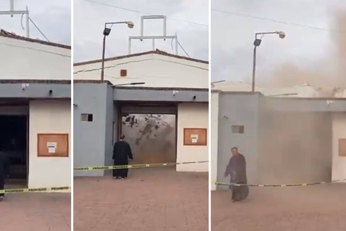 Iglesia casi cae sobre sacerdote cuando intentaba entrar