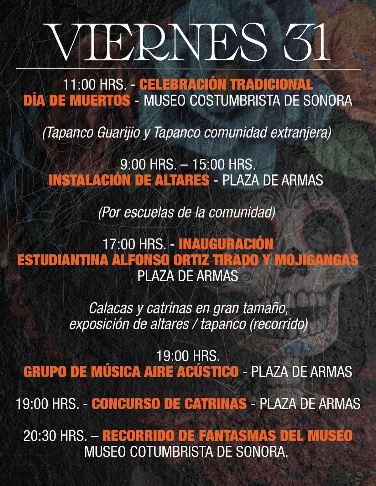 Programa día 31 de octubre