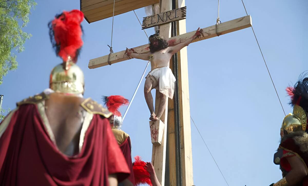 Tradicional pasión de Cristo en Iztapalapa durante Semana Santa.