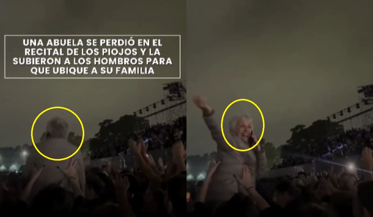 Abuela se pierde en pleno concierto y la multitud la carga para que encuentre a su familia