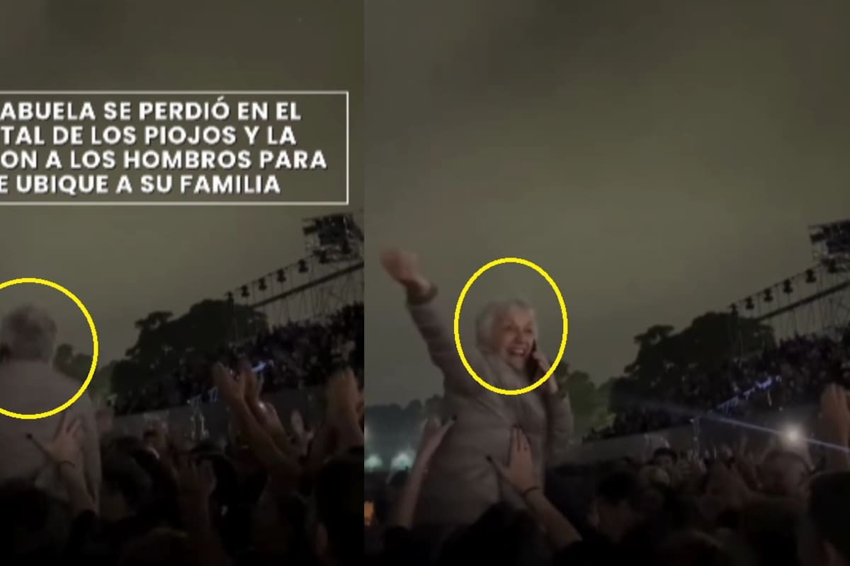 Abuela se pierde en pleno concierto y la multitud la carga para que encuentre a su familia