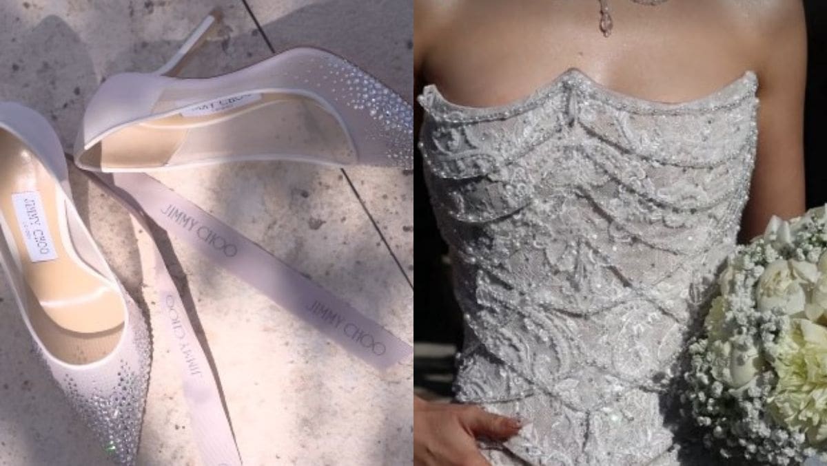 Vestido y zapatos de Lupita Villalobos