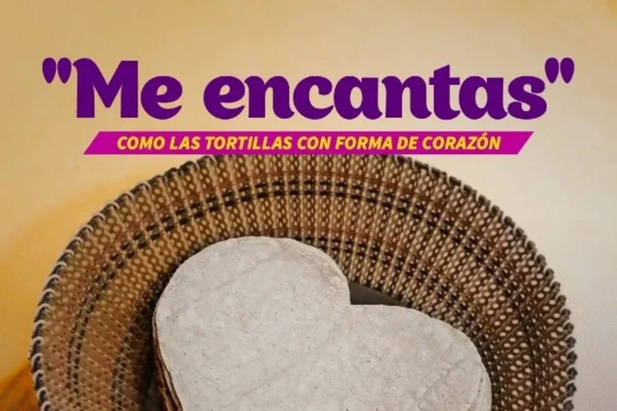 VIRAL: Tortillería sorprende con tortillas de maíz en forma de corazón para el Día del Amor y la Amistad
