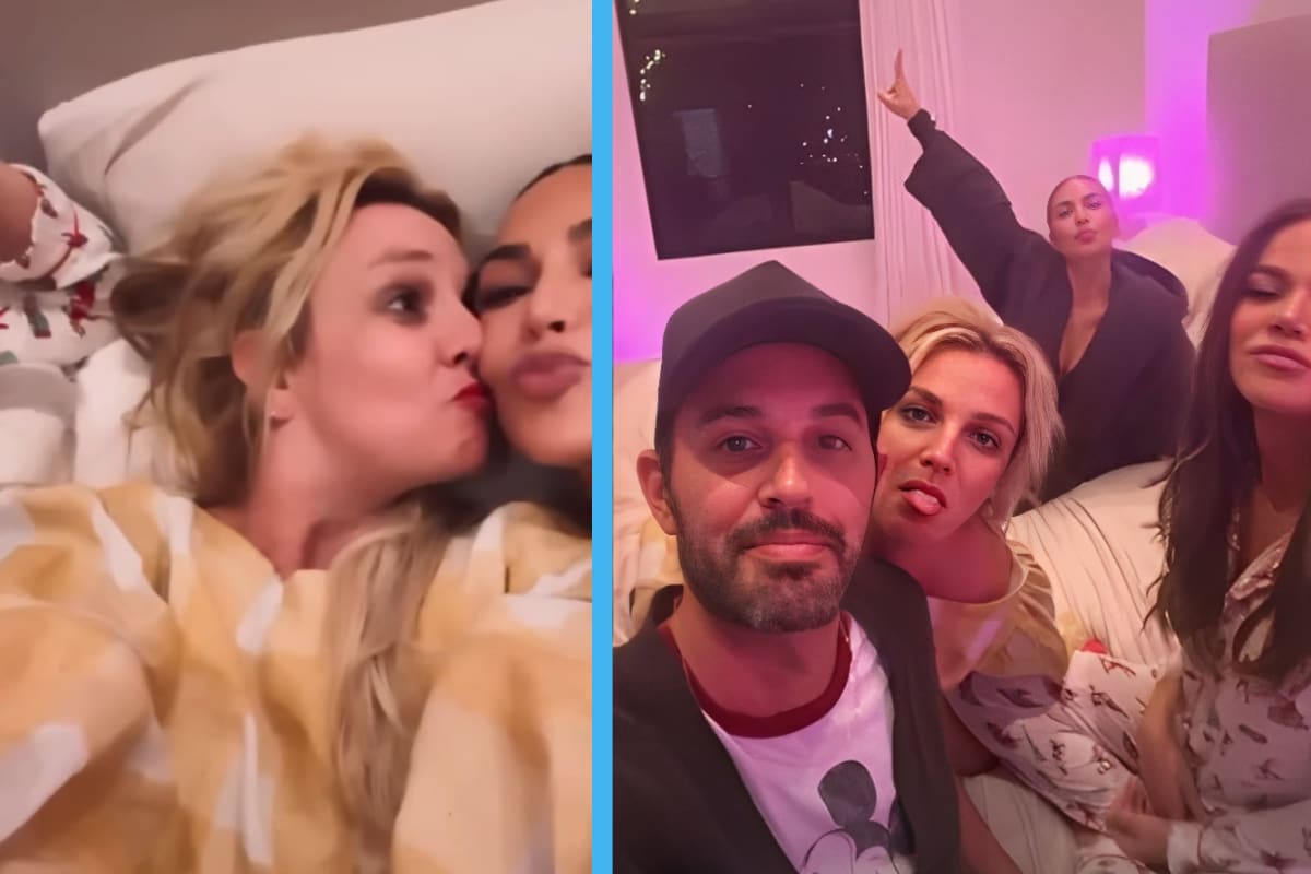 Britney Spears reaparece en pijamada con Kim y Khloé Kardashian