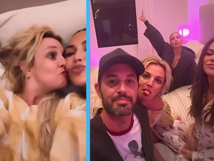 Britney Spears reaparece en pijamada con Kim y Khloé Kardashian
