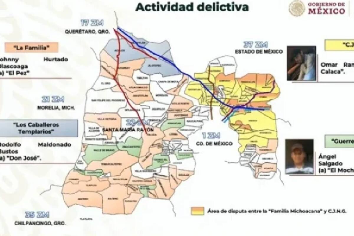 Seis grupos de crimen organizado operan en Valle de México