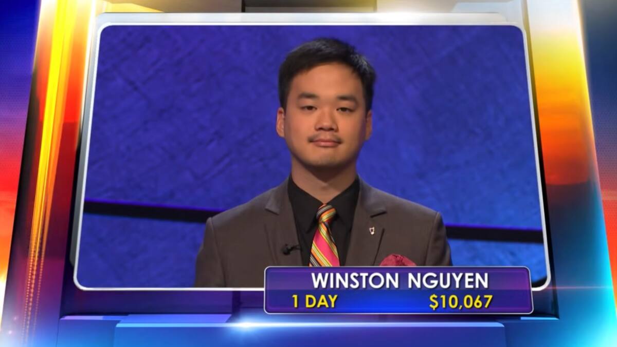 Winston Nguyen apareció en el juego de televisión “Jeopardy!”, donde ganó la final de la temporada 30. | Youtube
