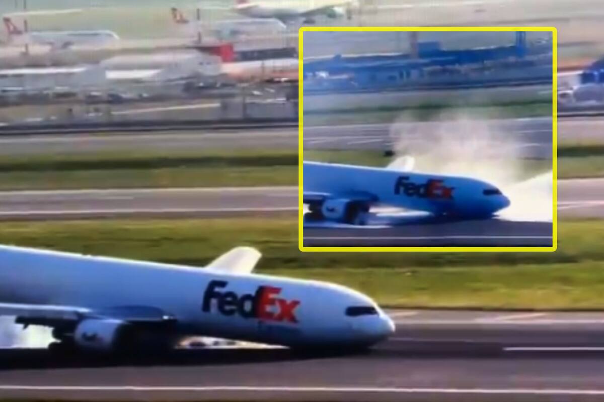 VIDEO: Avión de Boeing aterriza de emergencia en Estambul con problemas en tren de aterrizaje