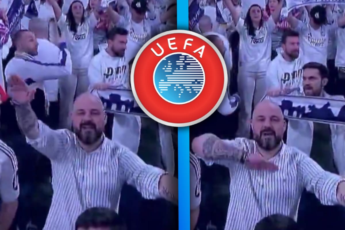 Un gesto nazi de un aficionado del Real Madrid provoca sanción de 15 mil euros de la UEFA y amenaza de cierre parcial del Santiago Bernabéu